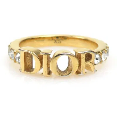 Pre-owned Dior Christian  Gold Metal Band Ring ()