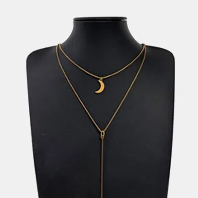 Pre-owned Dior Christian  Gold Plated Metal Necklace In Multi