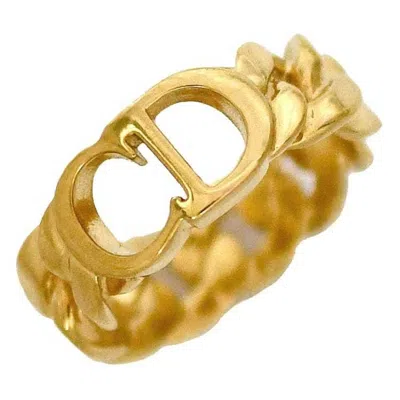 Pre-owned Dior Christian  Gold Plating Band Ring ()