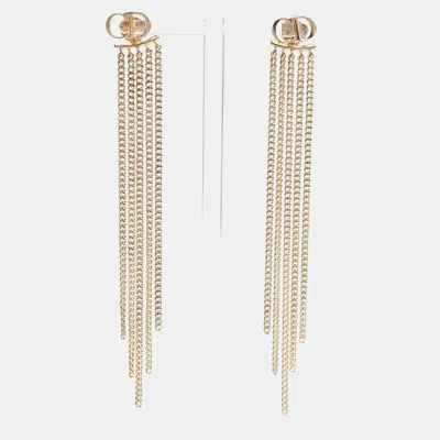 Pre-owned Dior Christian  Gold Tone Earrings In Multicolor