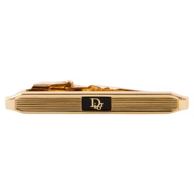 Pre-owned Dior Christian  Gold Tone Tie Clip In Multi
