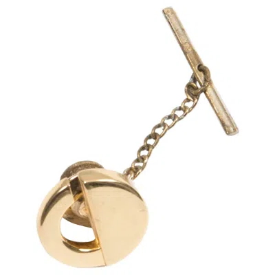 Pre-owned Dior Christian  Gold Tone Tie Round Pin In Multi