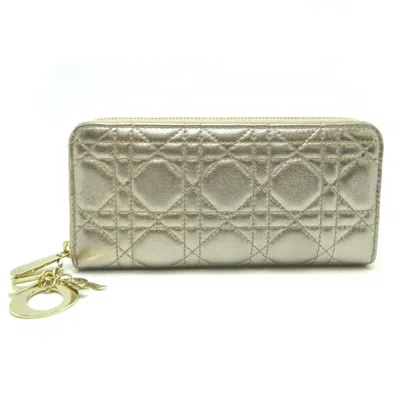Pre-owned Dior Christian  Gold Wallet (bi-fold) ()