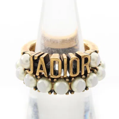 Pre-owned Dior Christian  Gold White Gold Plating Band Ring () In Multi