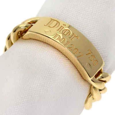 Pre-owned Dior Christian  Gold Yellow Gold (18k) Band Ring ()
