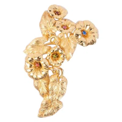 Pre-owned Dior Christian  Golden Metal Brooch In Multi