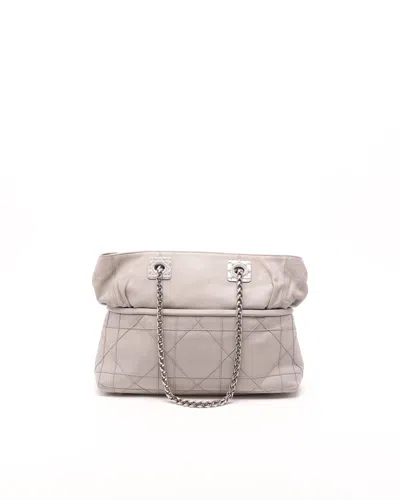 Dior Christian  Granville Chain Tote Bag In Neutral
