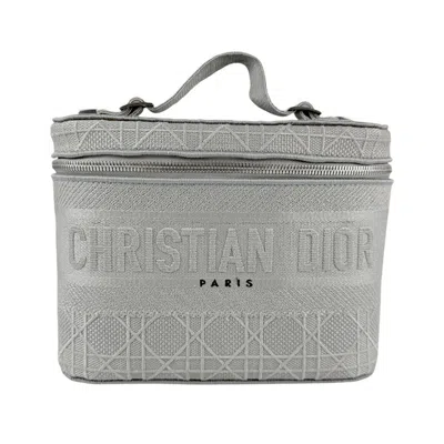 Pre-owned Dior Christian  Gray Canvas Handbag Vanity Bag ()