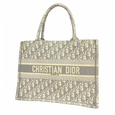 Pre-owned Dior Christian  Gray Canvas Tote Bag ()
