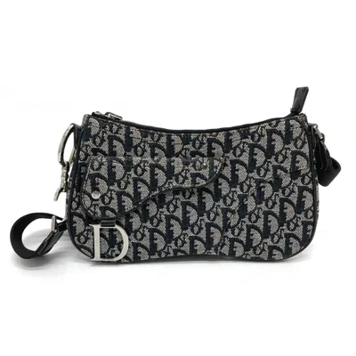 Pre-owned Dior Christian  Gray Cloth Shoulder Bag ()