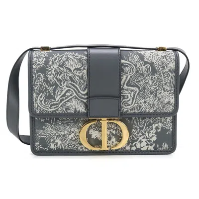 Pre-owned Dior Christian  Gray Jacquard Shoulder Bag ()