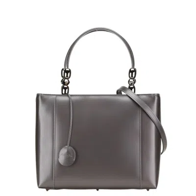 Pre-owned Dior Christian  Gray Leather Handbag Shoulder Bag ()