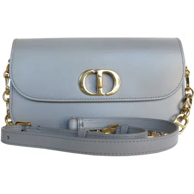 Pre-owned Dior Christian  Gray Leather Shoulder Bag ()