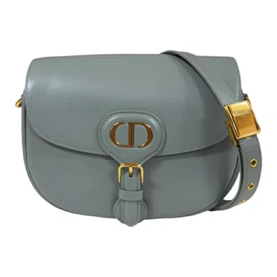 Pre-owned Dior Christian  Gray Leather Shoulder Bag ()