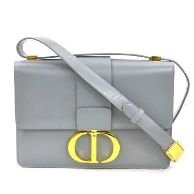 Pre-owned Dior Christian  Gray Leather Shoulder Bag ()