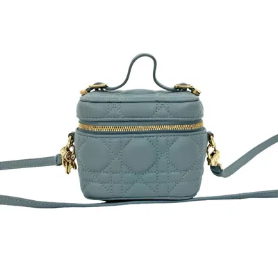 Pre-owned Dior Christian  Gray Leather Shoulder Bag ()