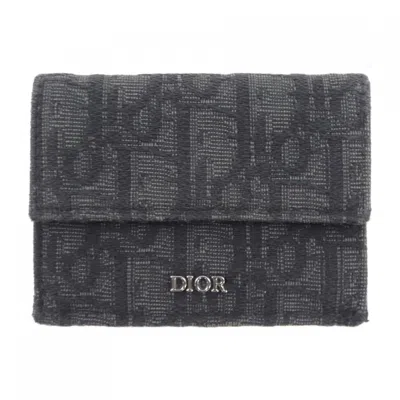 Pre-owned Dior Christian  Gray Wallet (tri-fold) ()