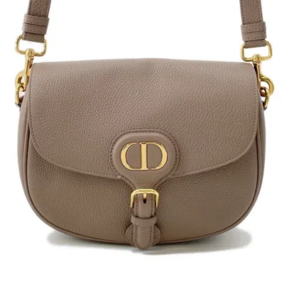 Pre-owned Dior Christian  Grayish Leather Shoulder Bag ()
