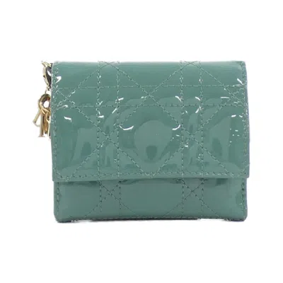 Pre-owned Dior Christian  Green Leather Coin Purse/coin Case ()
