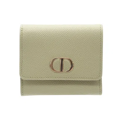 Pre-owned Dior Christian  Green Leather Wallet (tri-fold) ()