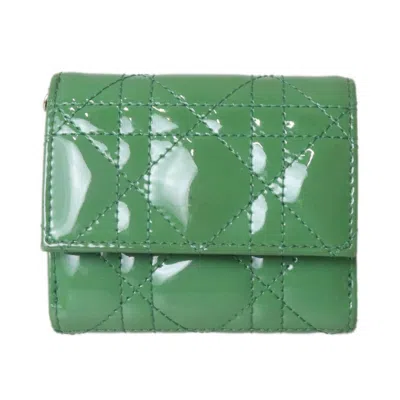 Pre-owned Dior Christian  Green Wallet (tri-fold) ()