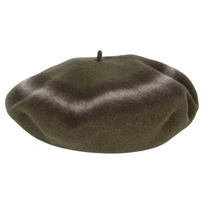 Pre-owned Dior Christian  Green Wool Felt 2019 Tie-dye Beret Hat One Size