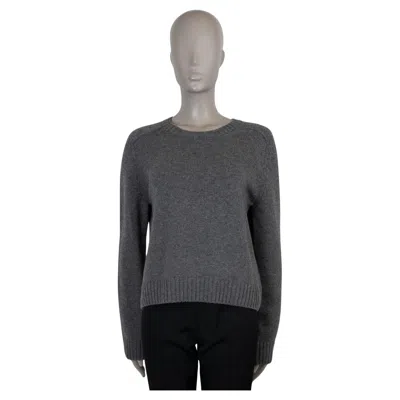 Pre-owned Dior Christian  Grey Cashmere 2021 Logo Sweater 40 M In Gray