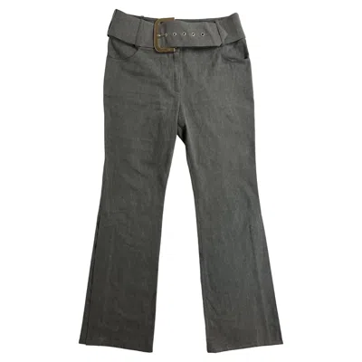 Pre-owned Dior Christian  Grey Jeans Pants, Size 10 In Gray