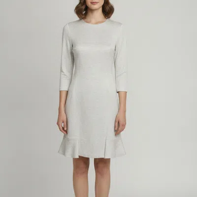 Pre-owned Dior Christian  Grey Viscose Blend Crew Neck Mini Dress M