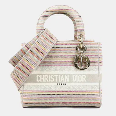 Pre-owned Dior Christian  Handbag Shoulder Bag Lady Delight Canvas Multicolor Gold