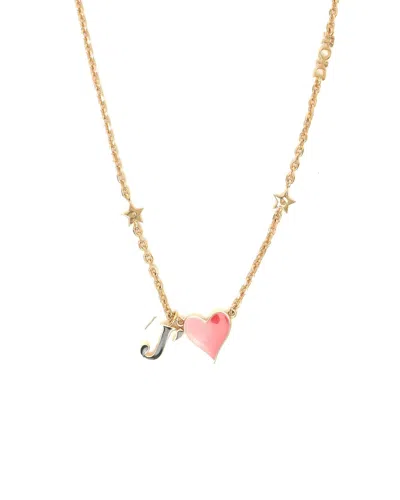 Dior Christian  Heart Necklace In Gold