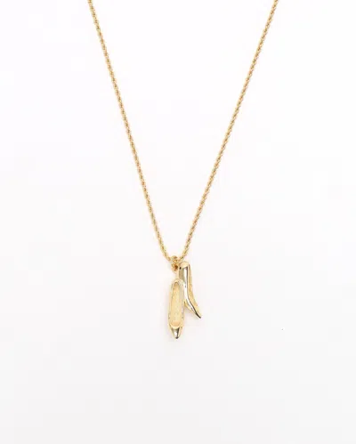 Dior Christian  Heel Motif Necklace In Gold