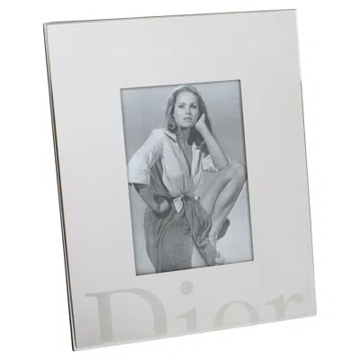 Pre-owned Dior Christian  Home Silver Plate Picture Frame With Engraved  Logo, 1990s