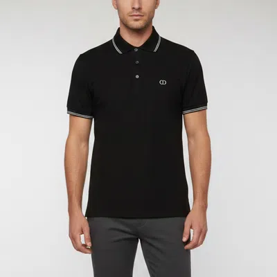Pre-owned Dior Christian  Homme Black Cd Icon Cotton Pique Polo T-shirt Xl
