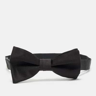 Pre-owned Dior Christian  Homme Black Silk Bow Tie