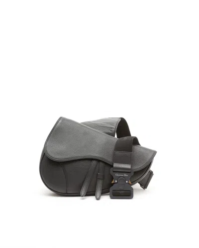 Dior Christian  Homme Saddle Sling Bag In Black