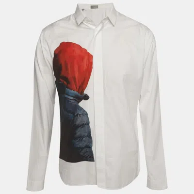 Pre-owned Dior Christian  Homme White Cotton Button Up Shirt L