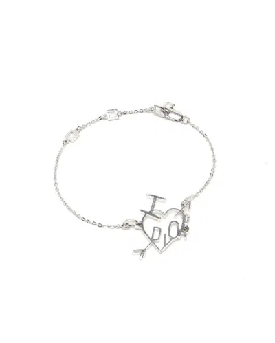 Dior Christian  I Love  Bracelet In Silver