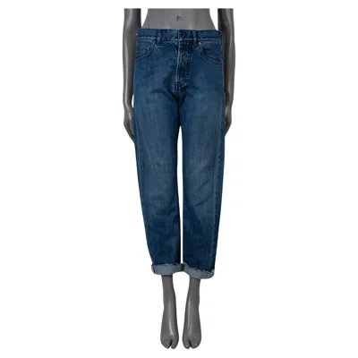 Pre-owned Dior Christian  Indigo Blue Cotton Denim Boyfriend Jeans Pants 34 Xs