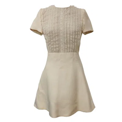 Pre-owned Dior Christian  Ivory Lace Dress Fr 36 / It 40 In White