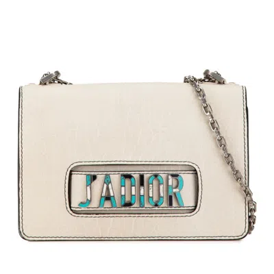 Pre-owned Dior Christian  Ivory White Leather Shoulder Bag () In Ivory, White