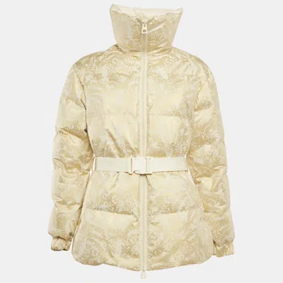 Pre-owned Dior Christian  Jacquard Zip-up Ski Jacket S In White