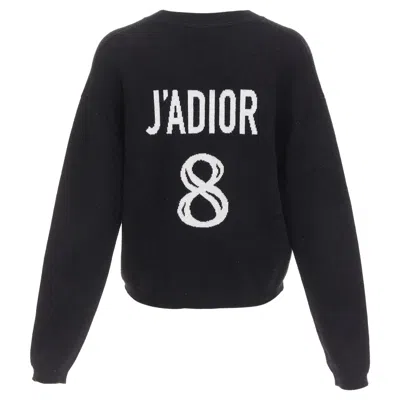 Pre-owned Dior Christian  Ja 8 Black Cashmere Blend Pullover Sweater Fr36 S