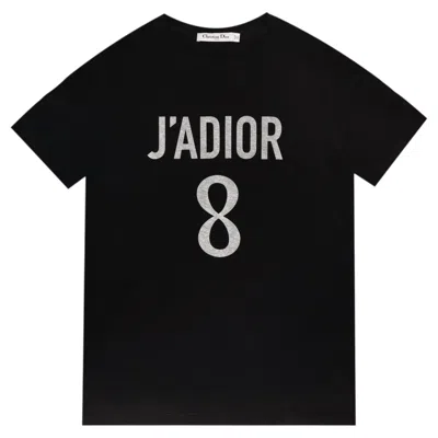 Pre-owned Dior Christian  'j'a 8' Cotton & Linen T-shirt In Black