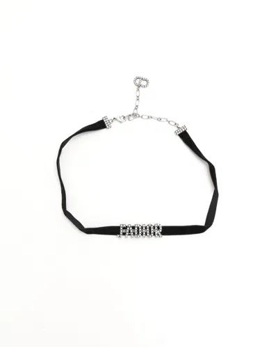 Dior Christian  J'a Choker Necklace In Black