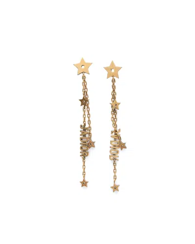 Dior Christian  J'a Dangling Earrings In Gold