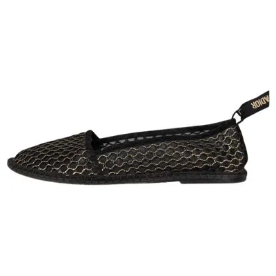 Pre-owned Dior Christian  J'a Mesh Ballet Flats - Size 38 In Black