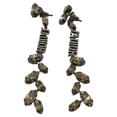 Pre-owned Dior Christian  Ja Rhinestone Drop Rhinestones Earrings In Multi