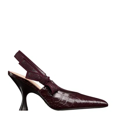 Dior Escarpin Slingback J'a In Burgundy