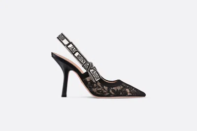 Dior Christian  J`a Slingback Pumps Shoes In Black